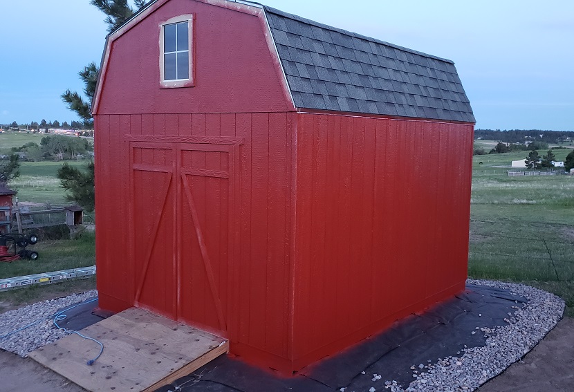 Red Heartland gambrel shed